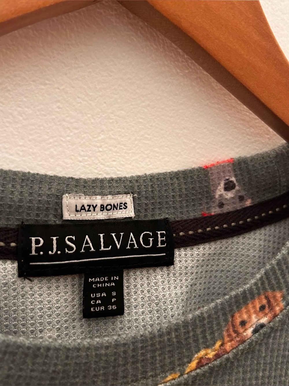 P.J. Salvage Green Long-Sleeve Dog Print - Picture 2 of 3